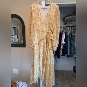 Hutch Yellow Wrap Dress